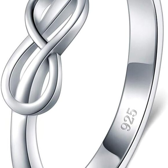 Other - Sterling Silver Infinity Ring - 925 Sterling Silver - Knot Ring - Classic Gift f